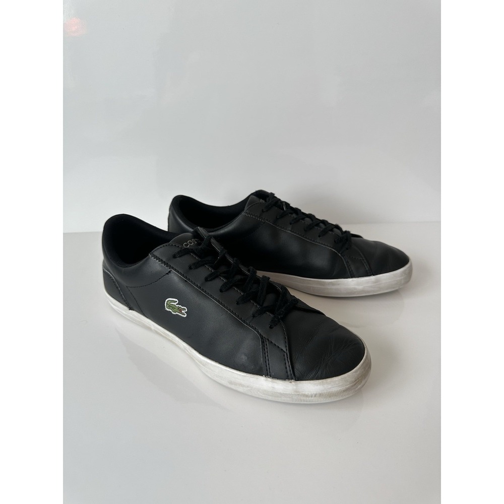 Lacoste Carnaby Pro BL23 1 SMA Men's Size 9 Sneakers Lace-Up Shoes Black/White